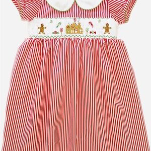Red Striped Kids Formal Dress